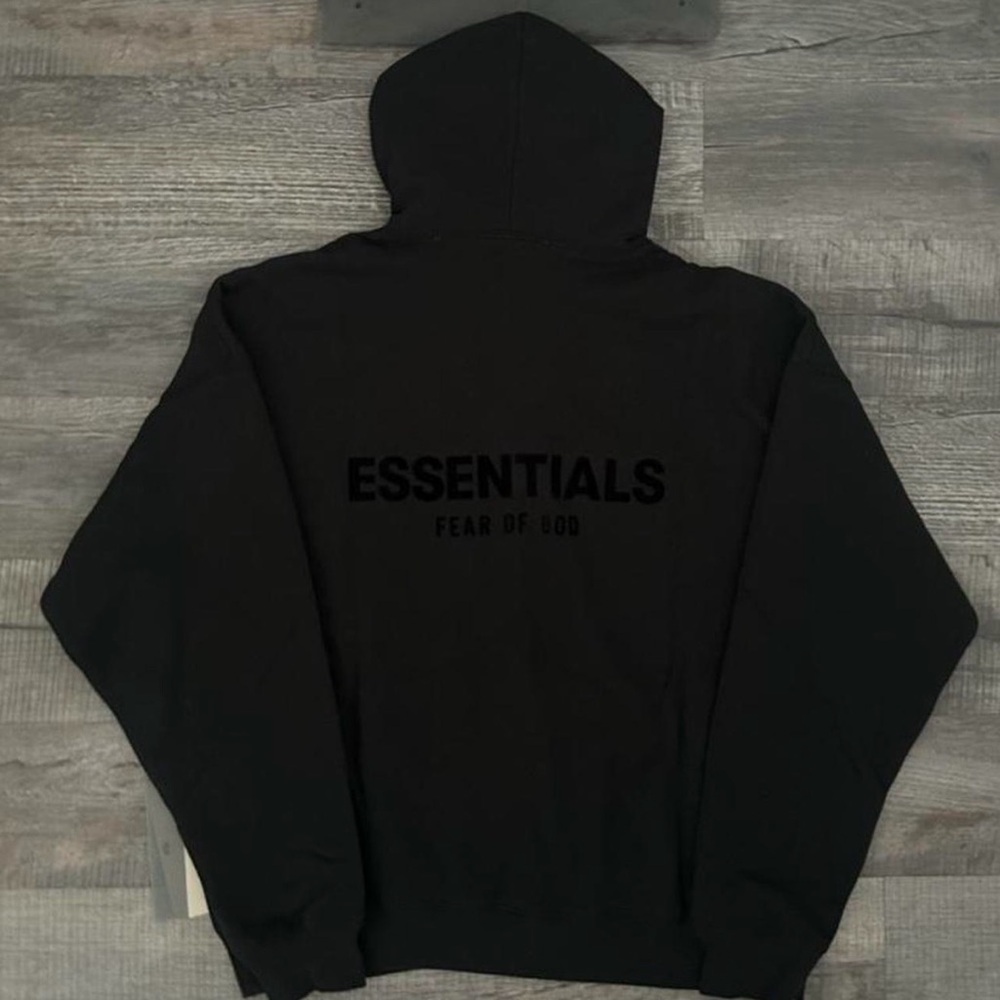 Essentials Black Hoodie - Picture 2 of 3